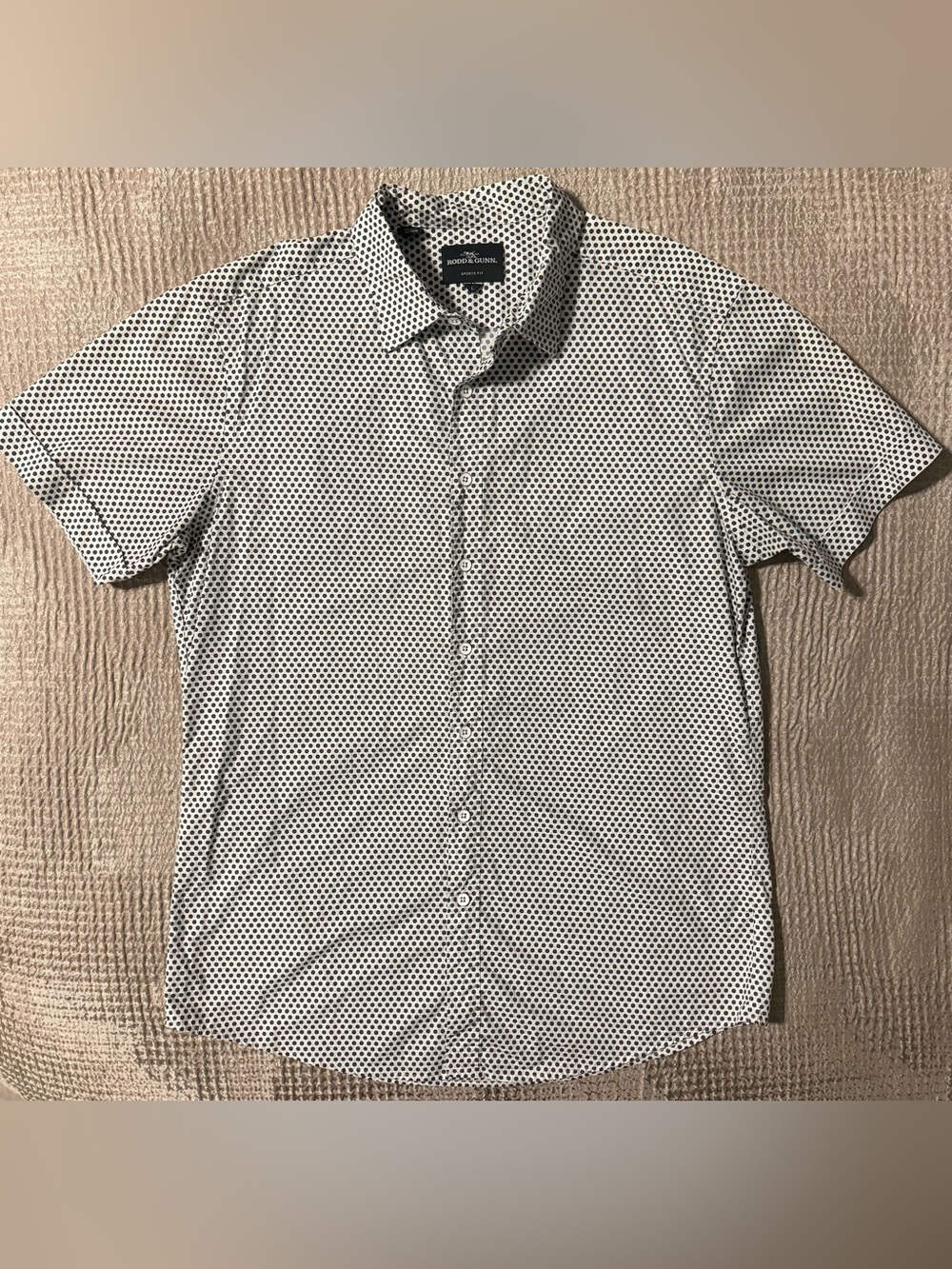Rodd & Gunn LP0327 Sports Fit Geometric Floral Short Sleeve Shirt Men’s L